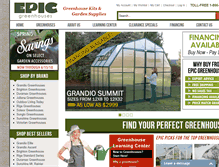 Tablet Screenshot of epicgreenhouses.com